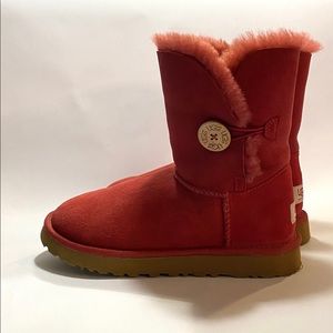 Red UGG Bailey Button boots
